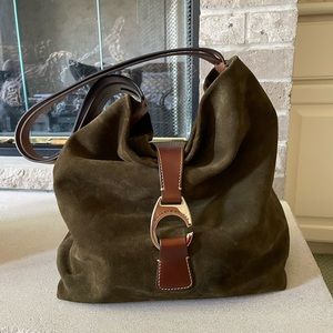 Like New Dooney & Bourke Large Genuine Suede Derby Hobo
